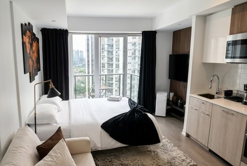 Modern Downtown Studio with Patio